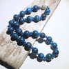 Blue Turquioise Gemstone and Crystal Bead Necklace - UK Free Post