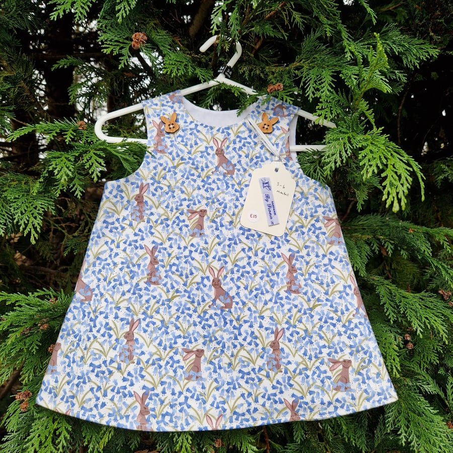 Age: 3-6m Rabbit and Bluebell Dress 