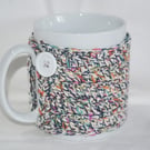 Crochet Mug Cosy Mug Wrap Mug Hug Multicoloured 100% Cotton Hygge OOAK Ver. 33