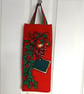 Reusable Festive Fabric Gift Bag, Bottle Bag - Image 1