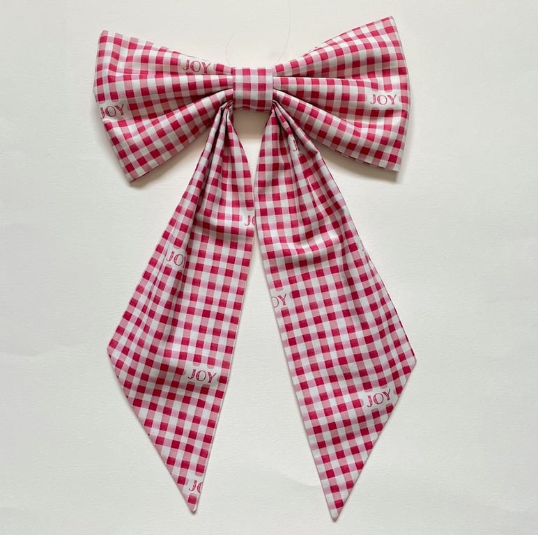 Christmas Bow Red Gingham - Medium 