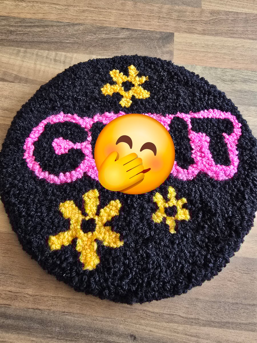 Versatile Punch Needle Large Swear Word Mug Rug Mouse Mat 