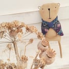Primitive folk art handmade cloth Bear