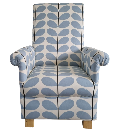 Children's Chair Orla Kiely Two Stem Powder Blue Fabric Kids Armchair Lounge