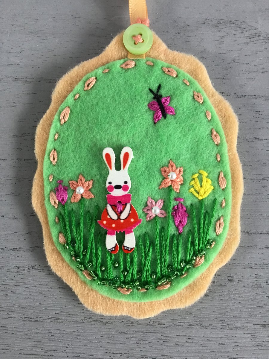 Girl Rabbit Decoration 