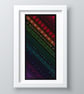 003 - Twisted Diagonal Rainbow Band Alphabet Sampler on Black - CS Pattern - Image 3