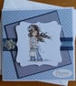 Happy Birthday Card - Girl With Lantern - Image 5