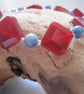 Red Wine Quartz & Lapis Jade Bracelet - Image 1