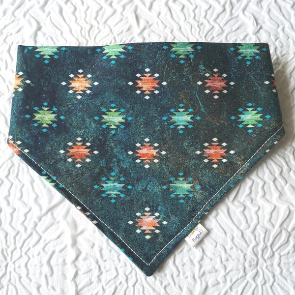 Scrunchie Dog and Cat Bandana - "Sedona Spirit", 100% Cotton, Stylish Pet 