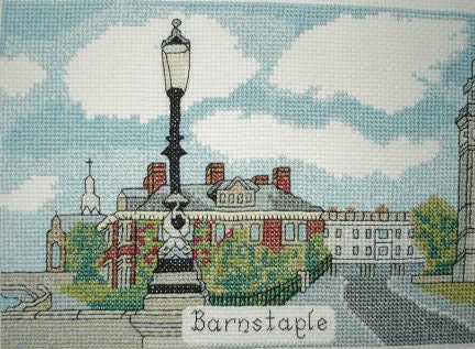 Barnstaple in Devon cross stitch chart