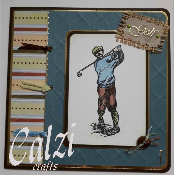 Golf Themed Blank Greeting Card