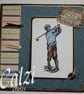 Golf Themed Blank Greeting Card - Image 1