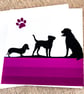 Dogs Blank Greetings Card 6 inch square dachshund sausage dog labrador terrier - Image 2