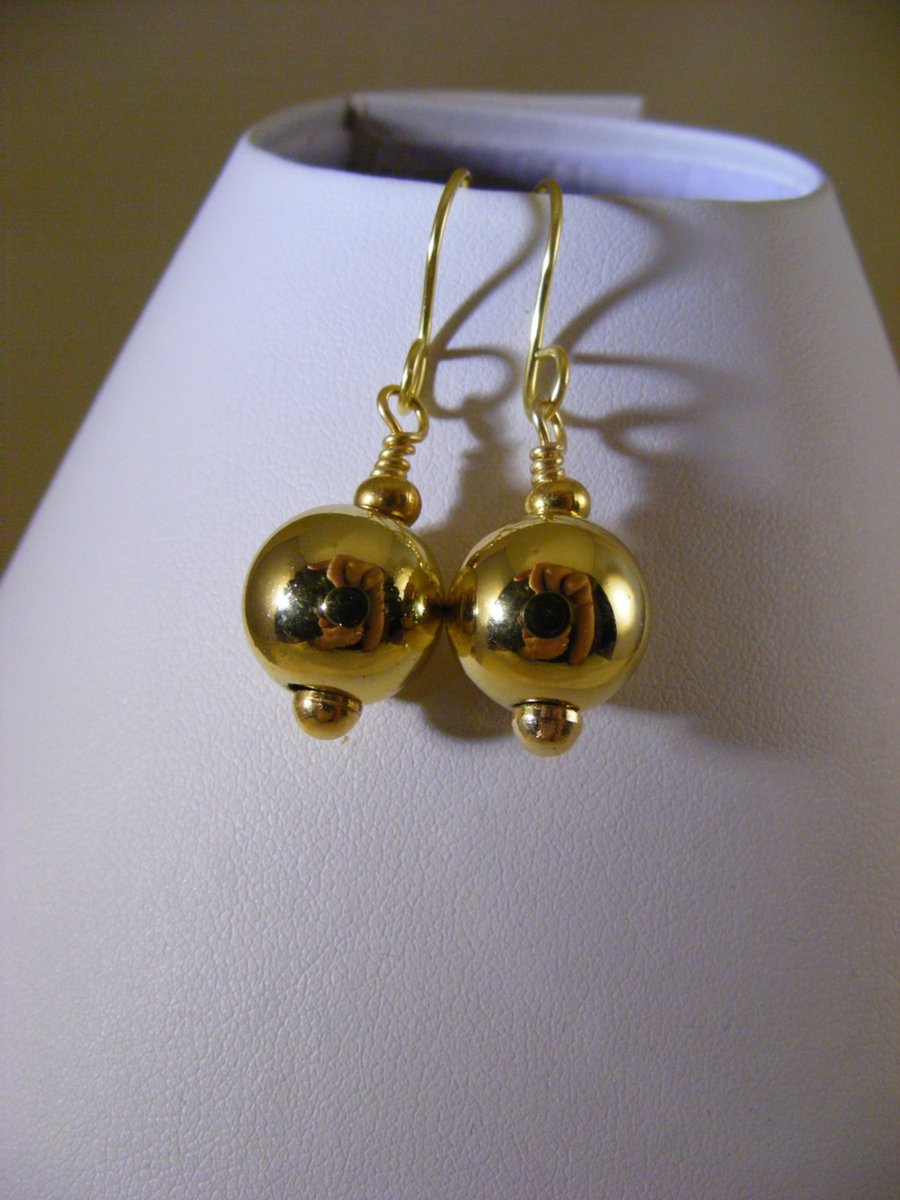 Gold Bauble Earrings