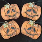 Dark Pumpkin - ceramic hanging decoration