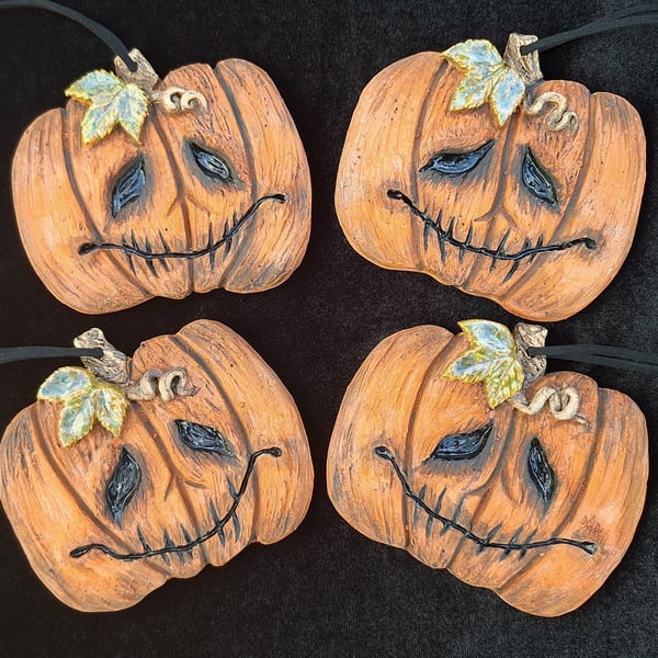 Dark Pumpkin - ceramic hanging decoration