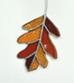 Stained Glass Oak Leaf Suncatcher - Handmade Hanging Window Decoration  - Image 5