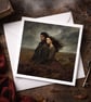 Wuthering Heights Inspired Romantic Card - Heathcliff & Catherine Art Card