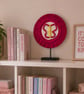 "Ntombi 3" Pink & Off White Macrame Wall Hanging Fibre Mandala Art - Image 10