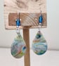 Squiggle scraps tear drop earrings - Image 1