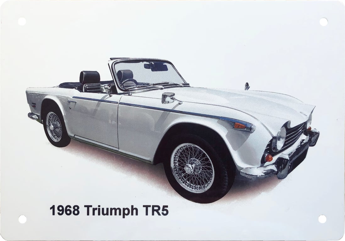 Triumph TR5 1968 - Aluminium Plaque - A5 or 203x304mm
