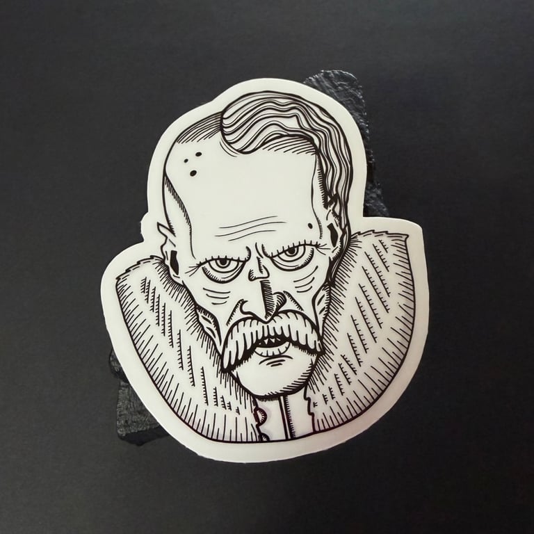 Count Orlok Woodcut Style Nosferatu Sticker 