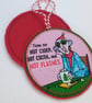 Christmas Decoration cartoon woman with humorous phrases - hanging ornament - Image 3