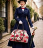 Rose tapestry Mary Poppins carpet bag travel bag overnight bag weekend holdall - Image 1