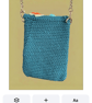 Handmade Floral Crochet Crossbody Bag with Gold Coloured Chain Removable & Snap  - Image 4