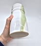 Handmade Ceramic Vase - White and Green  - Image 5