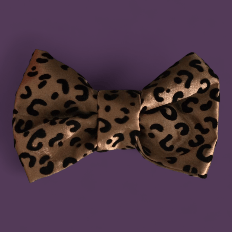 Large dog dikie bow with animal print