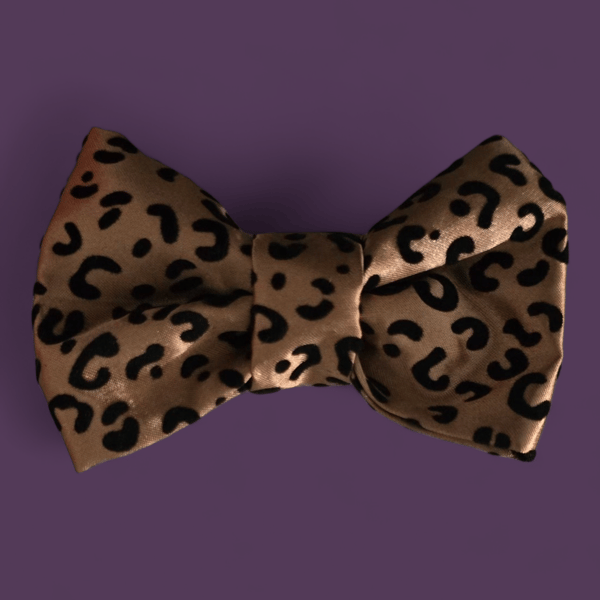 Large dog dikie bow with animal print