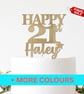 Happy 21st Birthday Cake Topper, 21 Cake Topper, Custom Cake Topper, 21st cake