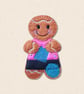 Knitting Gingerbread Decoration - Embroidered Knitting Lover Ornament