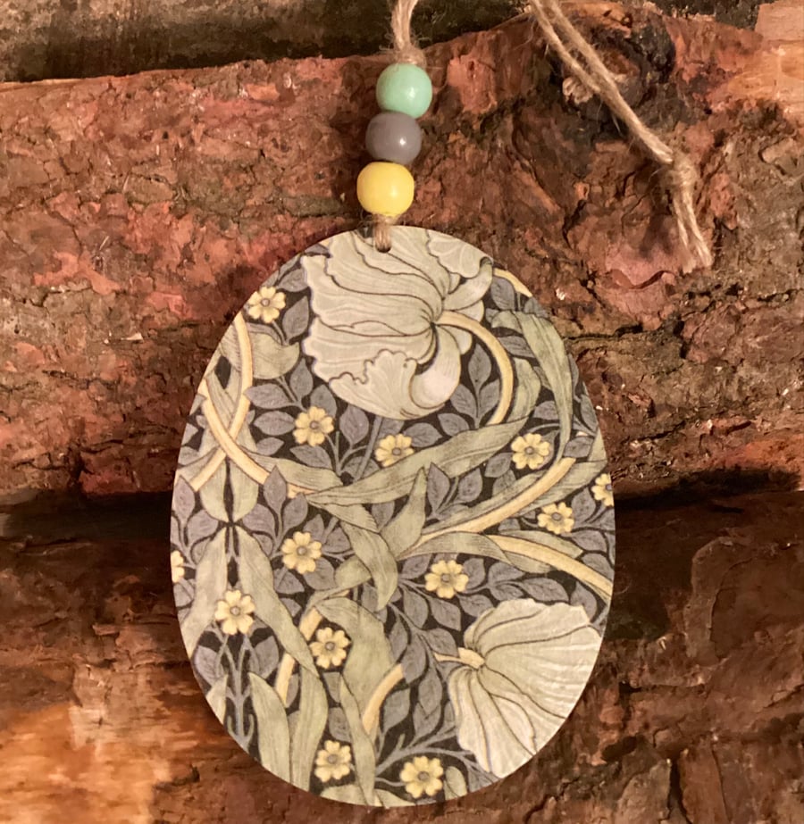 Wooden Easter Egg William Morris Pimpernel