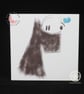 Scottie Dog with Blue Butterfly Blank Card - Image 4