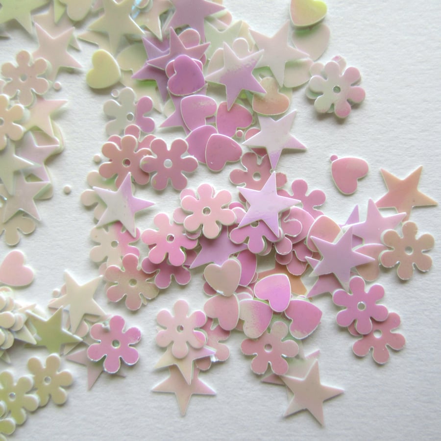 Sequins - Stars, Flowers and Hearts