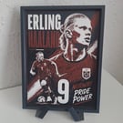 Erling Haaland 3D HueForge Framed Print - 8 x 6 Inch - Stand Included