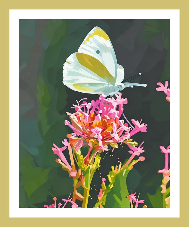 Butterfly in Norfolk Garden Greeting Card A5 Size 