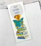 Personalised school bookmarks - Gift from teacher to children - Dog design