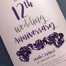 12th (Silk) Anniversary Card – Personalised with names and date