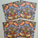 4 Paper napkins for decoupage William Morris strawberry thief design