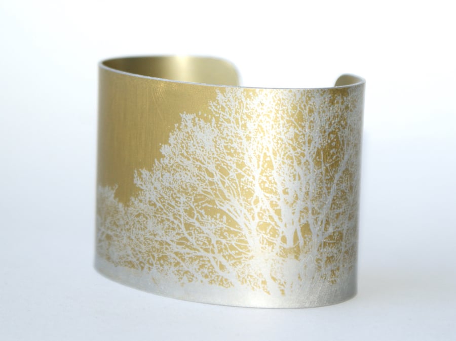 Branches cuff pale gold