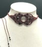 Deep Red Macrame Choker