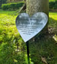 Memorial Grave Plaque Temporary Grave Marker Heart Grave Remembrance ornament 