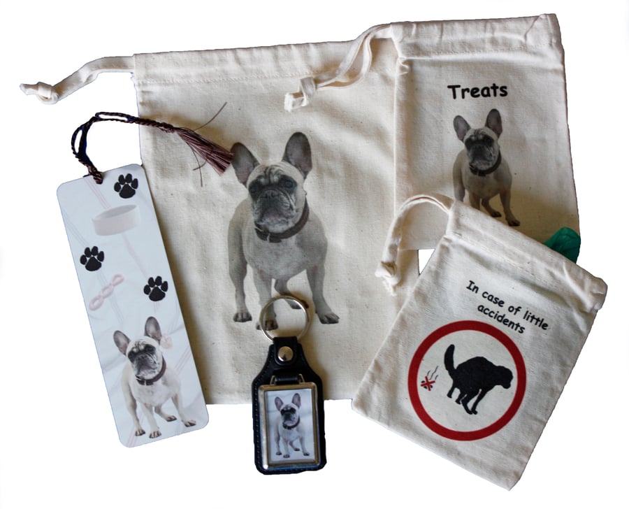 French Bulldog Dog Owners Gift Set with 5 different doggy items