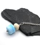 blue sea lampwork glass pendant necklace - Image 2