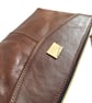  Elland - Chocolate Brown Leather Handbag - Handcrafted from Rescued Leather - Image 9