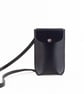 Black Leather Phone Holder, Phone Pocket 