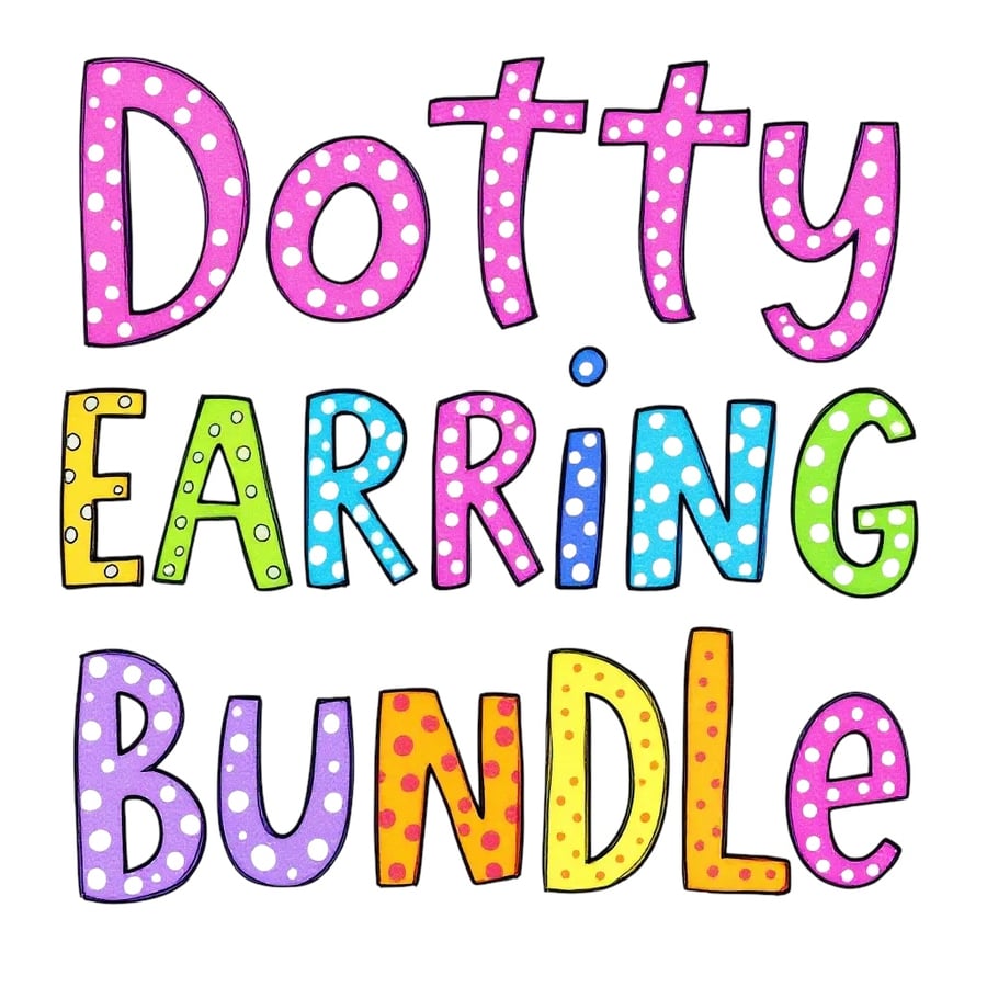 Dotty mystery polymer clay earrings bundle